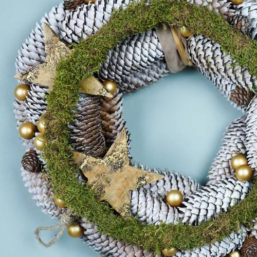 Floristik24 Trestjerner med glitterinnlegg for oppheng av naturlig mangotre 6,4-7,1cm × 7-7,8cm 3stk