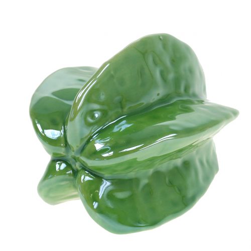 Stjernefruktkarambola Keramikkdekorasjon 10 cm Grønn 3-delers sett