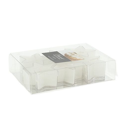 Floristik24 Star te lys med duft hvit 4cm 6stk