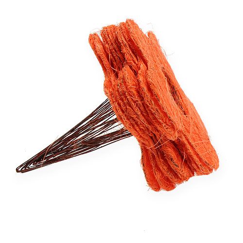 Floristik24 Sisal blomstermansjett oransje Ø20cm 10stk