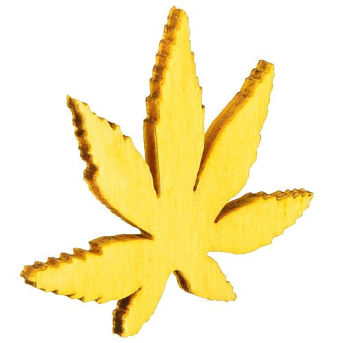 gjenstander Spredde dekorblader gul, brun, platina assortert 4cm 72 stk