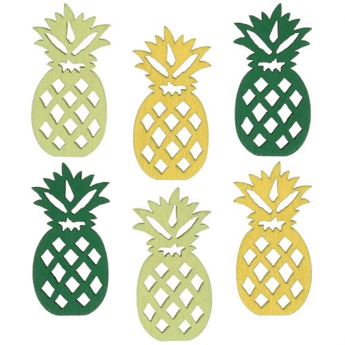 Strødekor tre ananas 3,5cm 72 stk