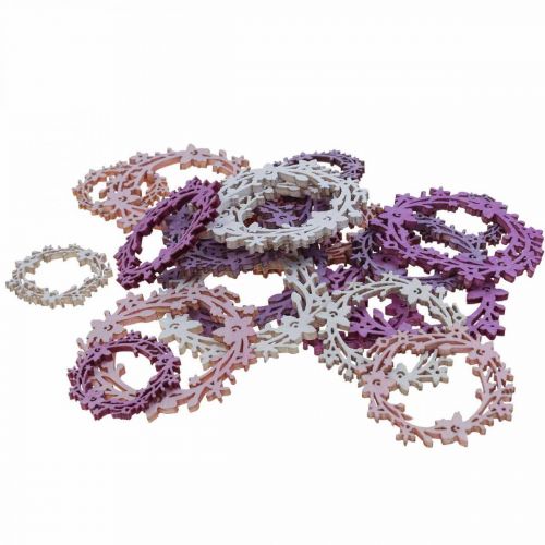 Floristik24 Spreddekorasjon tre blomsterkrans sprede deler vår fargerike Ø3-5cm 24 stk.