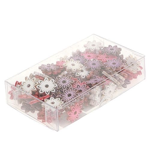 Floristik24 Streudeko treblomst assortert Ø2cm 144stk