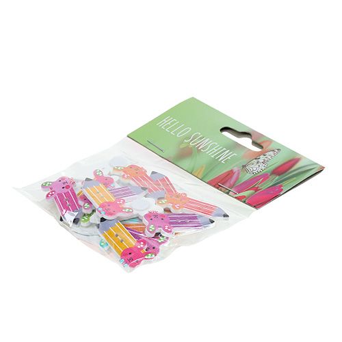 Floristik24 Spredde dekorasjonsknapper blyantfestdekorasjon 24 stk