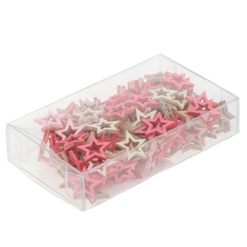 Floristik24 Deco stjernetre for å spre rosa, rosa, natur 2cm 144stk