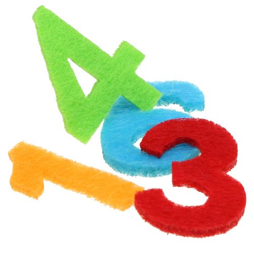 Floristik24 Spredte tall laget av filt assorterte farger 3cm 150p