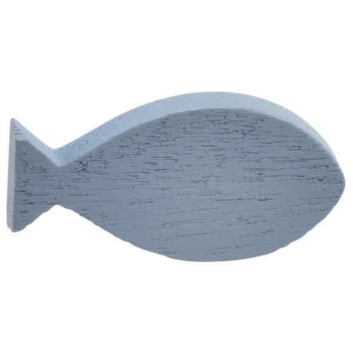 gjenstander Strødekor tredekor fisk blå hvit maritim 3–8cm 24stk