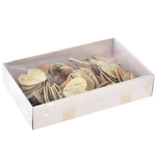 Floristik24 Strødekor trehjerte trehjerter bark bjørk 4cm 60 stk