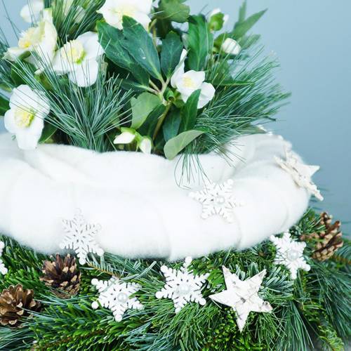 gjenstander Scatter dekorasjon snøfnugg glitter hvit 5cm 48p