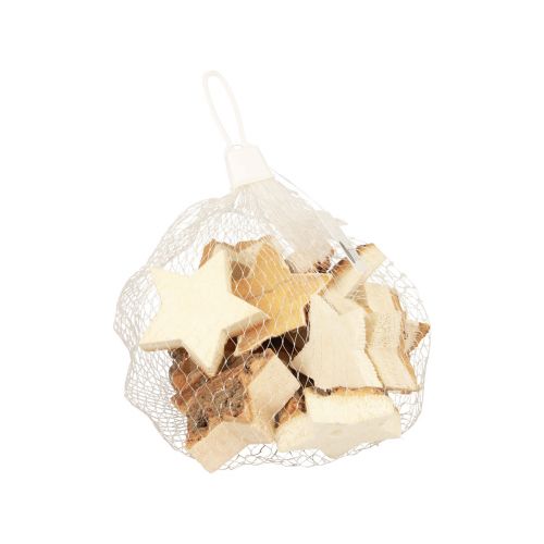 Floristik24 Spreddekorasjon Julestjerner trestjerner med bark Ø5cm 12 stk