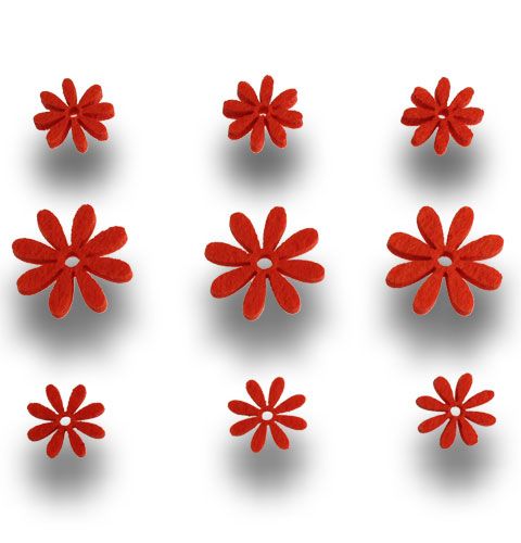 Floristik24 Filte blomster satt i oransje 96stk