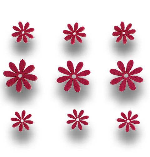 Floristik24 Filte blomster satt i rosa 96stk