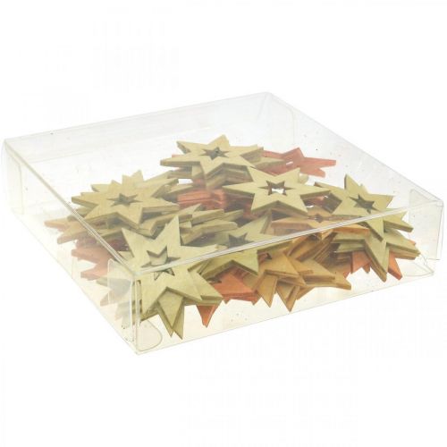 Floristik24 Trestjerner Dekorasjon Scatter Pynt Jul Orange H4cm 72 stk