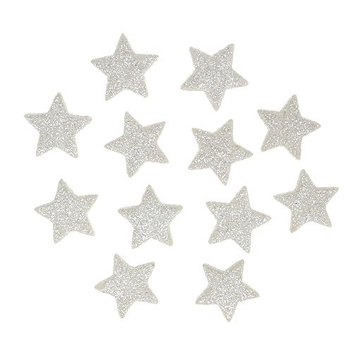 Floristik24 Spre stjerner med glitterkrem 2,5cm 96stk