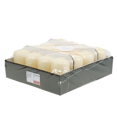 Floristik24 Søylelys 100/60 krem 16 stk