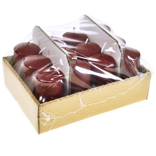 Floristik24 Søylelys røde lys H100mm Ø50mm gammelrød 12 stk