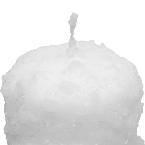 gjenstander Adventslyssett, snøballdesign, hvitt – kuppellys 100/60 mm til adventskrans og julepynt, pakke med 4