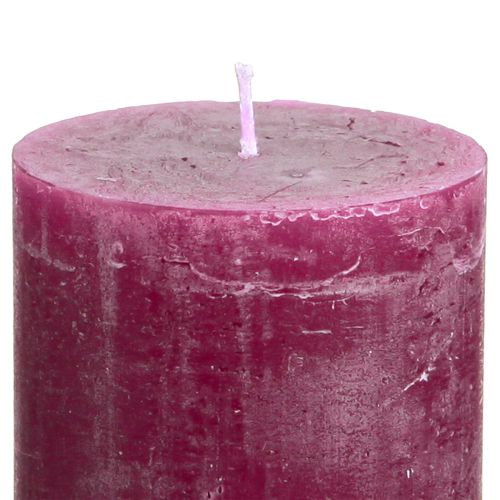 gjenstander Ensfargede kuppellys, lilla bær, 60x80mm, 4 stk - dekorative, lang brennetid, håndlaget