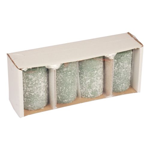 Floristik24 Søylelys vinter julelys grønne 60×100mm 4stk
