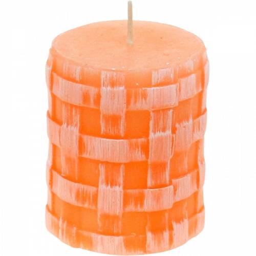 gjenstander Pillelys Rustikk Oransje 80/65 lys rustikke vokslys 2stk