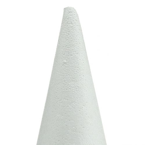 gjenstander Styrofoam kjegle hvit 14cm x 7cm 10stk