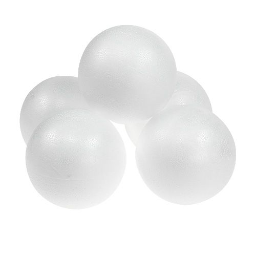 gjenstander Styrofoam ball Ø8cm hvit 10p