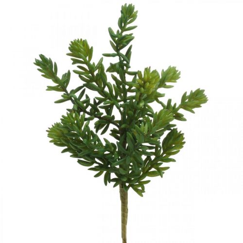 Sukkulent kunstig grønn plante til stick 25cm grønn 2stk