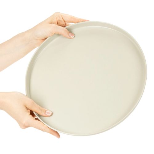 Dekorativt brett 30 cm metallfat til plantedekorasjon | Floristik24.no