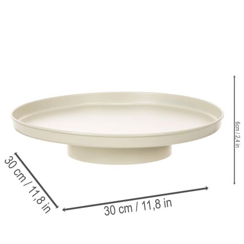Dekorativt brett 30 cm metallfat til plantedekorasjon | Floristik24.no