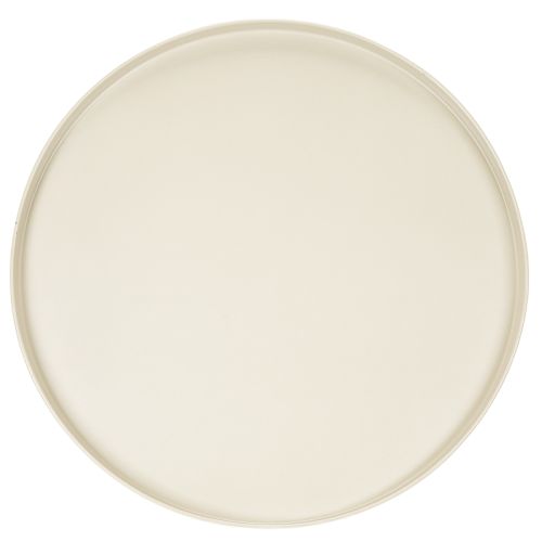 Dekorativ rund beige tallerken med 40 cm høy bunn | Floristik24.no