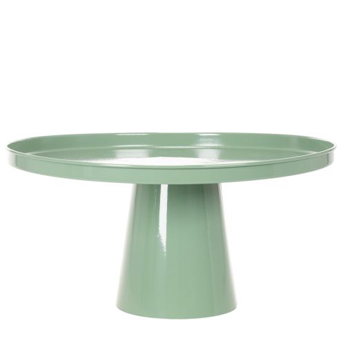 Grønt rundt dekorativt metallbord, 40 cm diameter, med høy kant | Floristik24.no