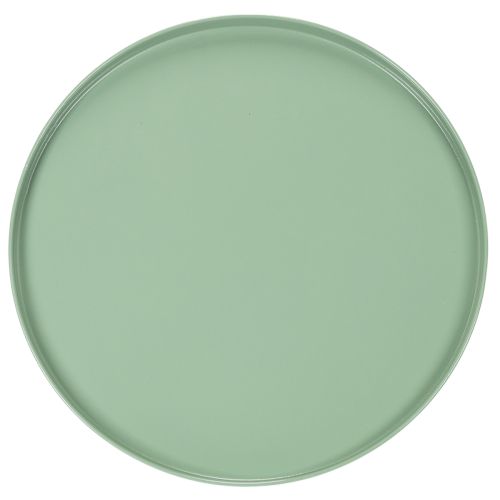 Grønt rundt dekorativt metallbord, 40 cm diameter, med høy kant | Floristik24.no