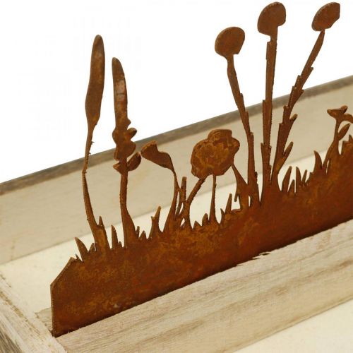 gjenstander Trebrett våreng, påskedekorasjon, dekorativ brett edel rust 35 × 15cm
