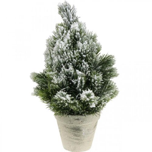 Mini juletre i potte kunstig snødd Ø18cm H32cm