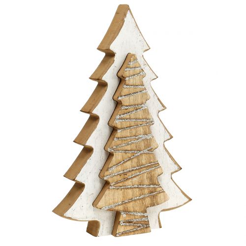 Floristik24 Gran i gran naturlig / krem 25,5 cm x 16,5 cm