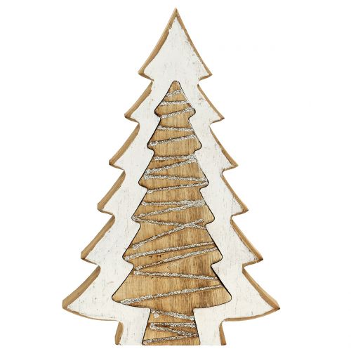 Floristik24 Gran i gran naturlig / krem 25,5 cm x 16,5 cm