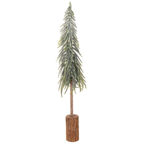 Kunstig juletre med fot, frostet, som vinterdekorasjon, 90 cm