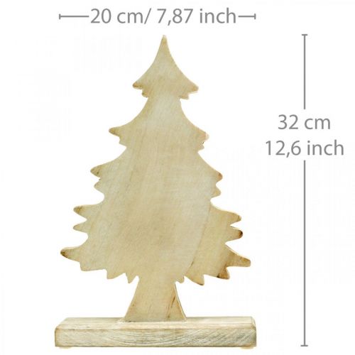 Floristik24 Deco juletre tre hvitvasket borddekorasjon Advent 32 × 20 × 5,5 cm
