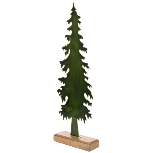 Dekorativt juletre på trebase,