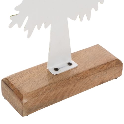 Dekorativt juletre på trebase,