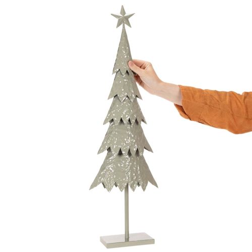 Dekorativt juletre på stativ med stjerne, festlig borddekorasjon, 74 cm | Floristik24.no