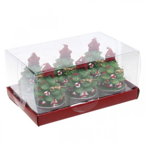 Floristik24 Telys juletelys gran H6,5cm 6stk