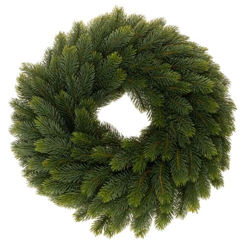 Kunstig grangrenkrans, grønn, rund, 50 cm