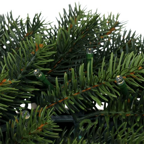 Floristik24 Lyskrans LED grønn Ø40cm 49L