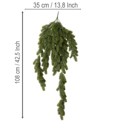 Kunstig grangren til juleborddekorasjon 108 cm | Floristik24.no