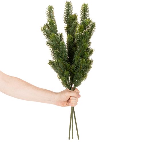 Kunstig grangren, dekorativ gren, kunstig som julepynt, 65 cm, 3 stk. | Floristik24.no