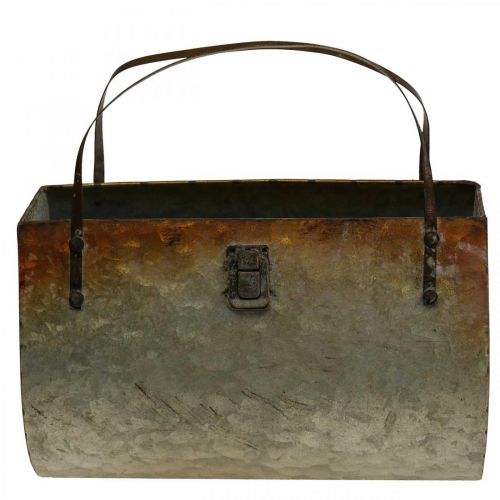 Floristik24 Plantekasse metallpose for planting 26×12,5×27cm