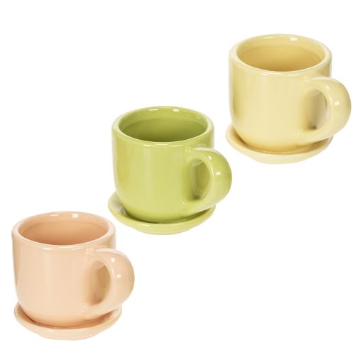 Kaffekopp, dekorativ borddekorasjon for en stilig spiseplass, 11 cm, 3 deler