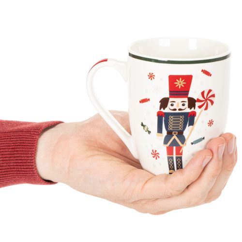Julekrus med nøtteknekker- og sukkerstangmotiv, 10 cm, 2 stk. | Floristik24.no